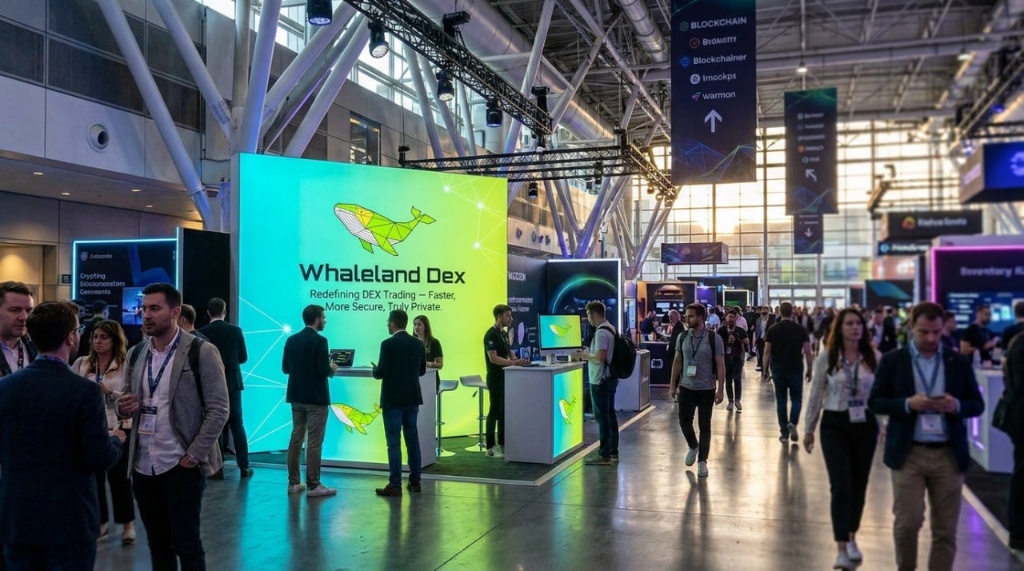 WhaleLand Dex · 展会绿墙主形象
